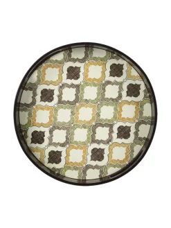 Brown Round Tray with handle - Market99