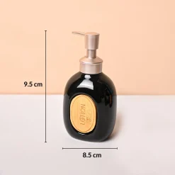 Ceramic Bathroom Set of 4 – Black Classic Glossy Finish
