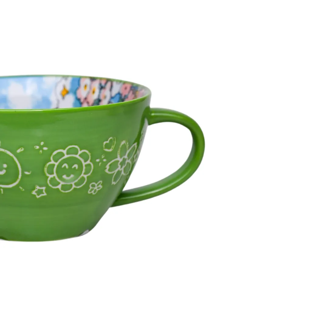 Ceramic Coffee & Tea Cup - 400mL & Green