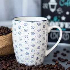 Ceramic Coffee Mug - 380Ml, Dot Repeat