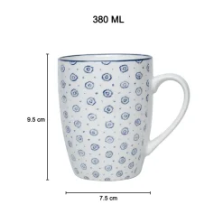 Ceramic Coffee Mug - 380Ml, Dot Repeat