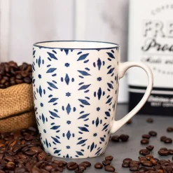Ceramic Coffee Mug - 380Ml, Dot Repeat