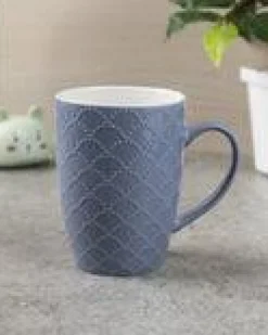 Ceramic Coffee Mug 330 mL (Light Blue & Blue)