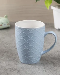 Ceramic Coffee Mug 330 mL (Light Blue & Blue)