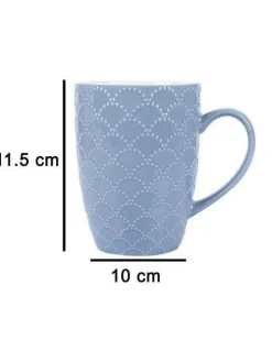 Ceramic Coffee Mug 330 mL (Light Blue & Blue)