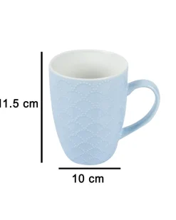 Ceramic Coffee Mug 330 mL (Light Blue & Blue)