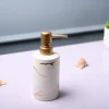 Ceramic Off White Soap Dispenser - Static Glossy Finish