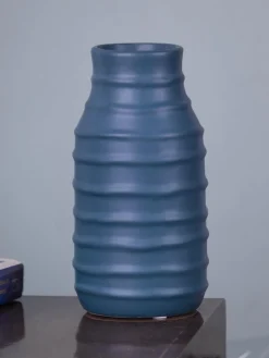 Ceramic, Vase, Engraved, Glossy : Finish, Multicolor