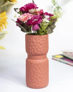Ceramic, Vase, Engraved, Matt : Finish, Multicolor