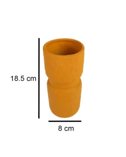 Ceramic, Vase, Engraved, Matt : Finish, Multicolor