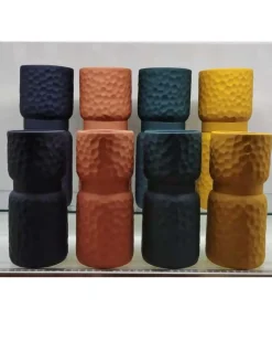 Ceramic, Vase, Engraved, Matt : Finish, Multicolor