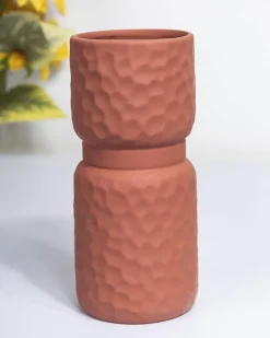 Ceramic, Vase, Engraved, Matt : Finish, Multicolor
