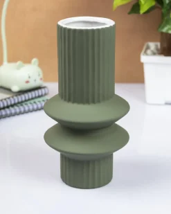 Ceramic, Vase, Round Body, Matt : Finish, Multicolor