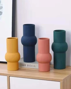 Ceramic, Vase, Solid, Matt : Finish, Multicolor