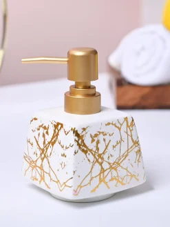 Chic Off White Rectangle Ceramic Soap Dispenser