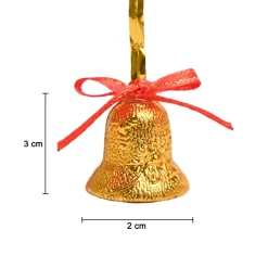 Christmas Bells Tree Decoration (Gold, Set Of 18, Assorted)