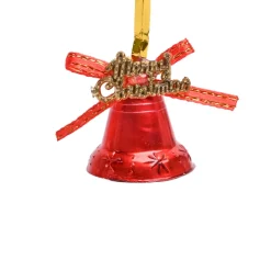 Christmas Bells Tree Decoration (Red, Set Of 18, Assorted)