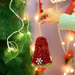 Christmas Decoration Bell Set Of 2 - Red, X-Mas Hanging