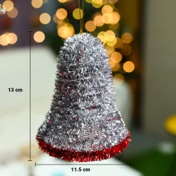 Christmas Decoration Bell Set Of 2 - Silver, X-Mas Hanging