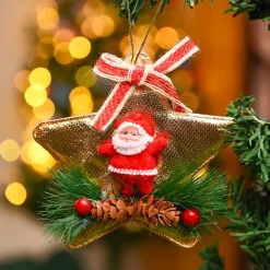 Christmas Decoration Star (Golden & Set Of 2)