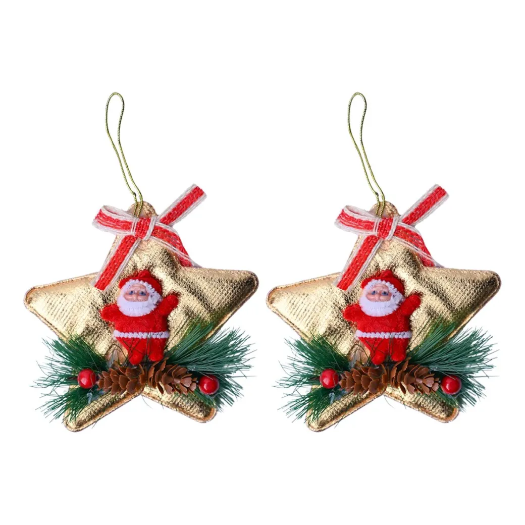 Christmas Decoration Star (Golden & Set Of 2)