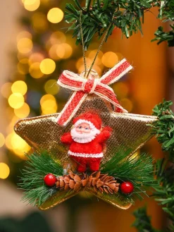 Christmas Decoration Star (Golden & Set Of 2)