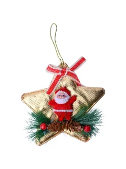Christmas Decoration Star (Golden & Set Of 2)