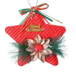 Christmas Decoration Star (Red & Set Of 2)