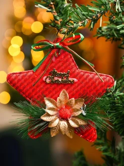 Christmas Decoration Star (Red & Set Of 2)