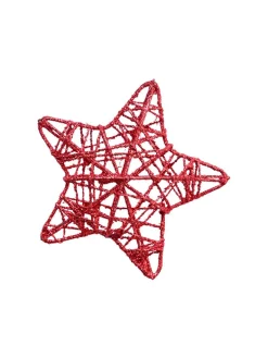 Christmas Decoration (White & Golden, Set Of 6 Pcs)