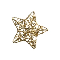 Christmas Decoration (White & Golden, Set Of 6 Pcs)