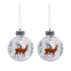 Christmas Hanging Balls Set Of 2 Pcs (Assorted)
