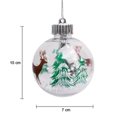 Christmas Hanging Balls Set Of 2 Pcs (Assorted)