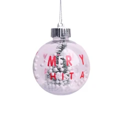 Christmas Hanging Balls Set Of 2 Pcs (Assorted)