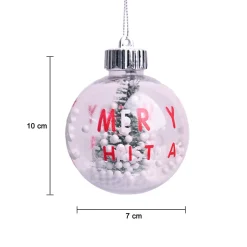Christmas Hanging Balls Set Of 2 Pcs (Assorted)