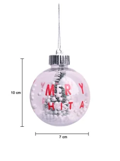 Christmas Hanging Balls Set Of 2 Pcs (Assorted)