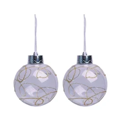 Christmas Hanging Balls Set Of 2 Pcs (Transparent, Assorted)