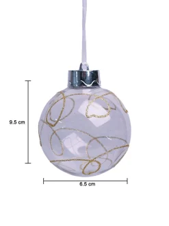 Christmas Hanging Balls Set Of 2 Pcs (Transparent, Assorted)