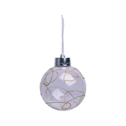 Christmas Hanging Balls Set Of 2 Pcs (Transparent, Assorted)