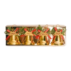 Christmas Jingle Bells (Golden, Set Of 4)