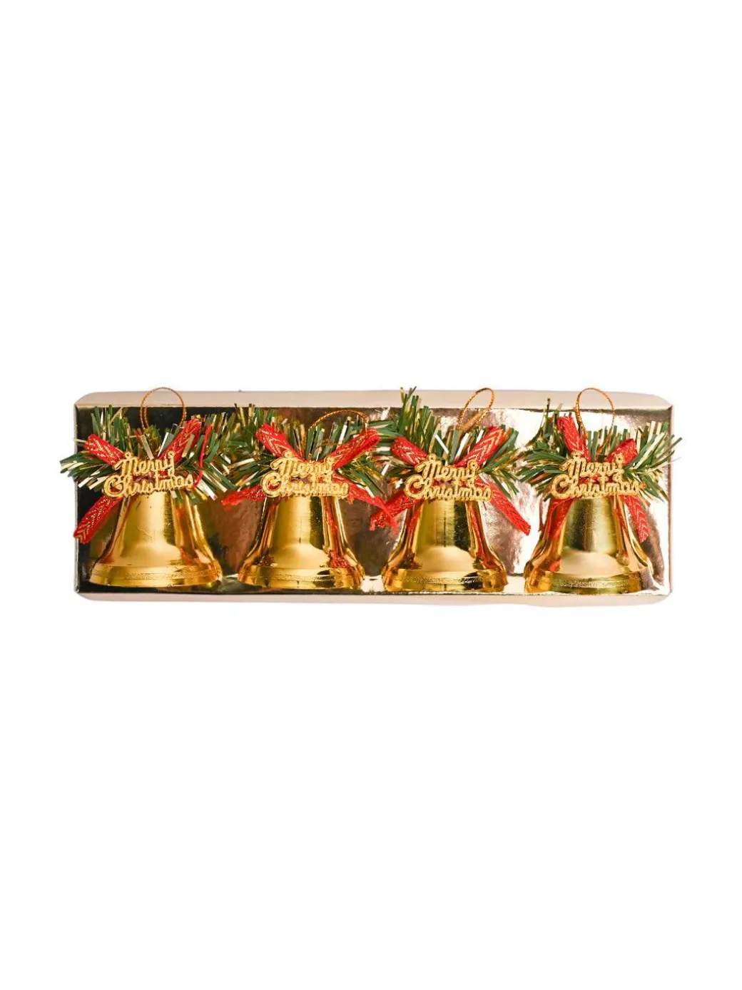 Christmas Jingle Bells (Golden, Set Of 4)