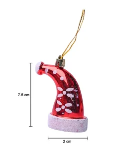 Christmas Santa Cap Decoration Set Of 4 Pcs