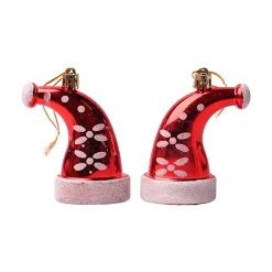 Christmas Santa Cap Decoration Set Of 4 Pcs