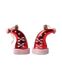 Christmas Santa Cap Decoration Set Of 4 Pcs