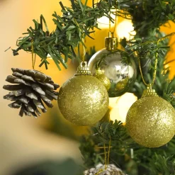 Christmas Tree Hanging Ball (Gold, Set Of 20 Pcs)