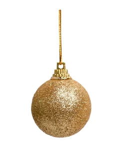 Christmas Tree Hanging Ball (Gold, Set Of 20 Pcs)