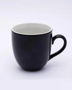 Coffee Mug Set, Handmade, Classic Mug, Black & White Colour, Ceramic, Set of 6, 220 mL