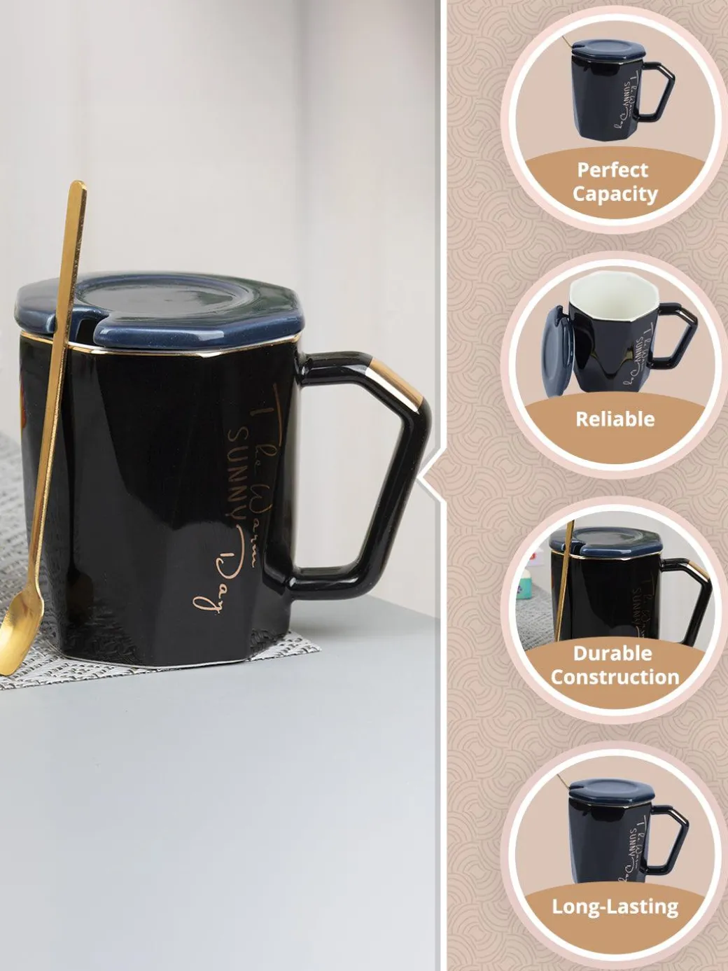 Coffee Mug With Lid (320 Ml)