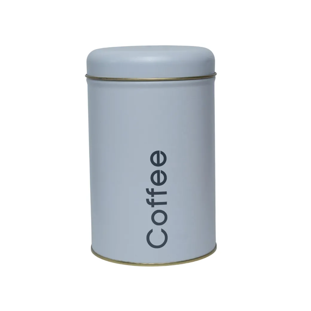 Coffee, Tea & Sugar - Metal Jar Set Of 3, White Color, 1450Ml