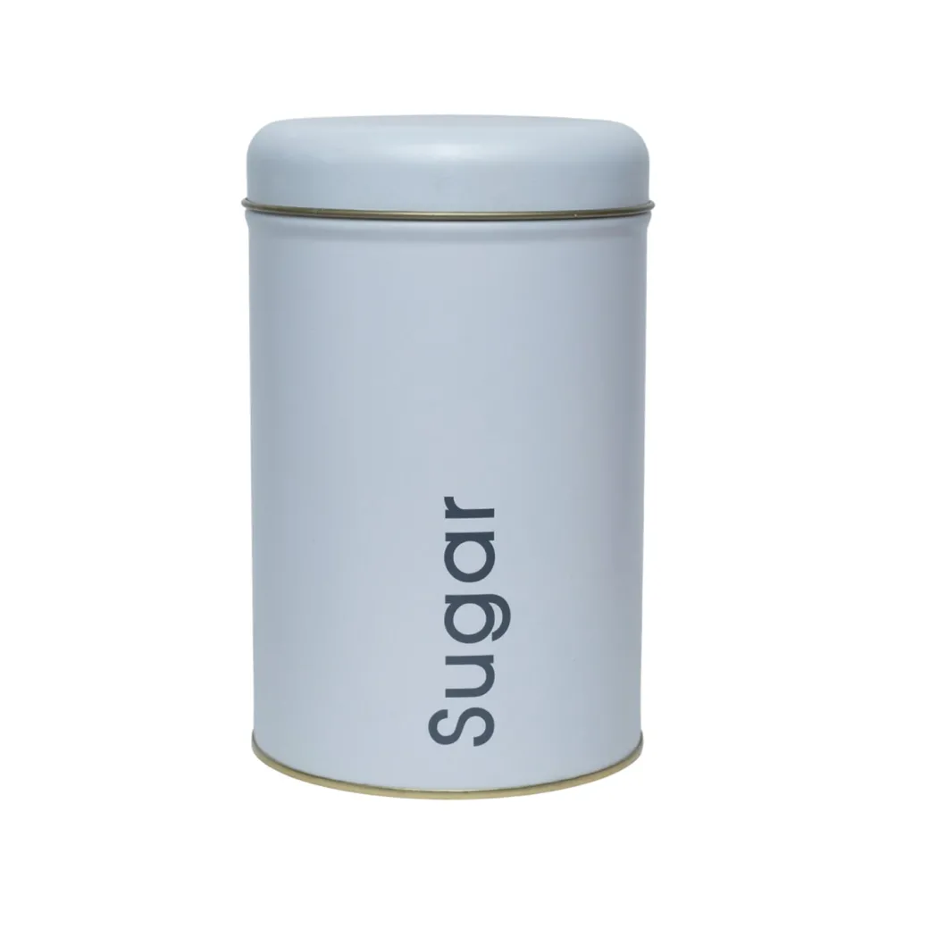 Coffee, Tea & Sugar - Metal Jar Set Of 3, White Color, 1450Ml